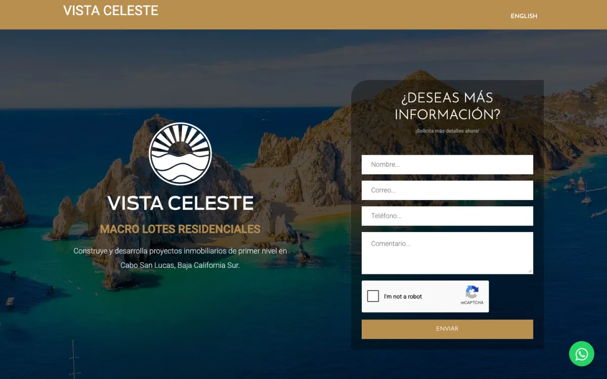 Sitio web de Vista Celeste